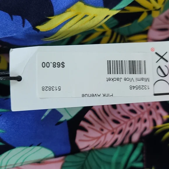 Nwt. Dex Miami vice Hawaiian style bomber jacket - Picture 3 of 5